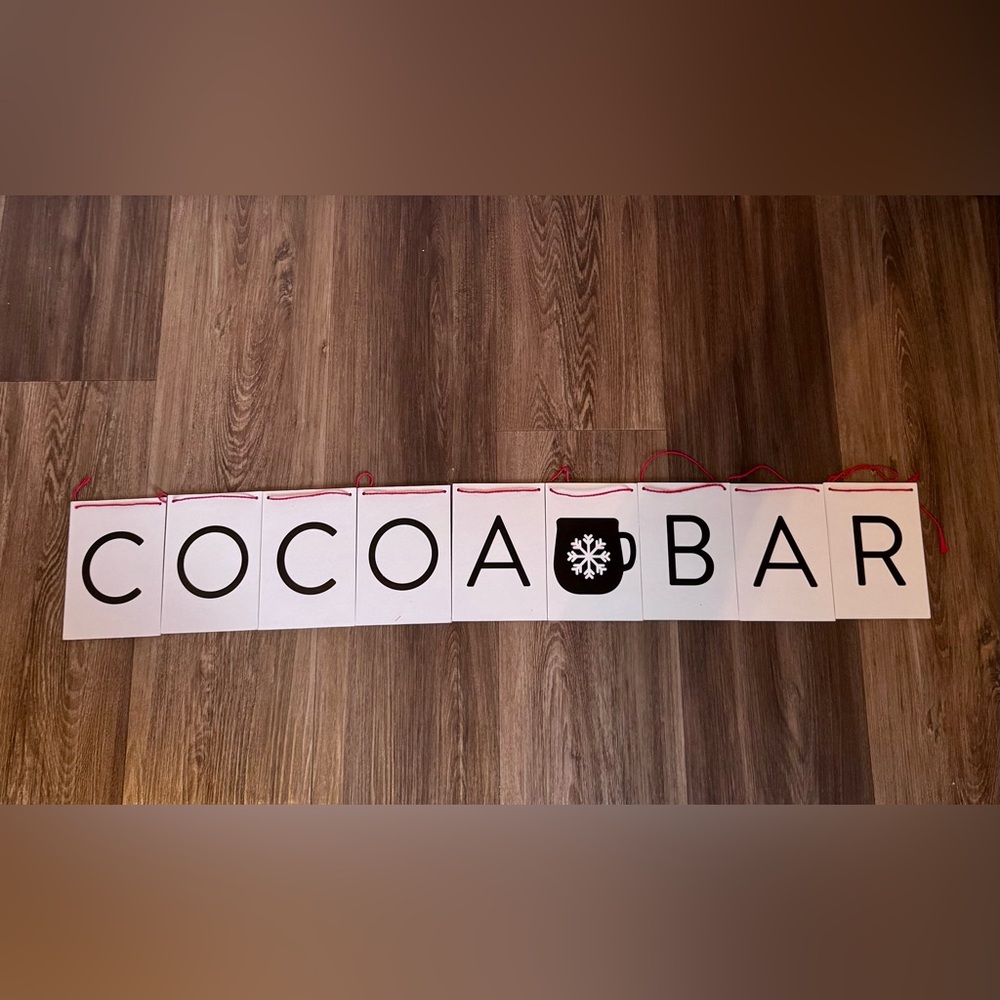 New Winter Cocoa Bar Banner Approximately 6 Feet Long